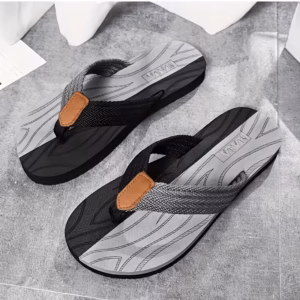 Men's Summer Slip-On Slippers for Home, Outdoor, and Beach, Soft-Soled Trendy Sporty Casual Toe-Post Sandals